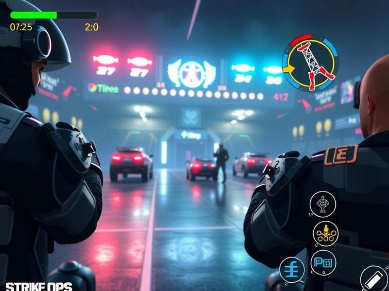 Professional gamer using Xbox controller to play FPS Strike Ops Modern Arena on mobile