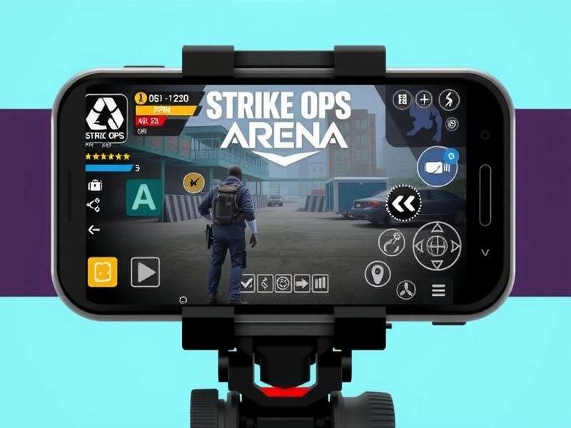 FPS Strike Ops Modern Arena gameplay screenshot showing intense action
