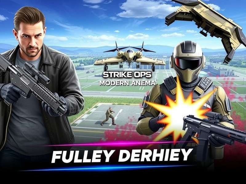 FPS Strike Ops Modern Arena gameplay screenshot showing intense combat