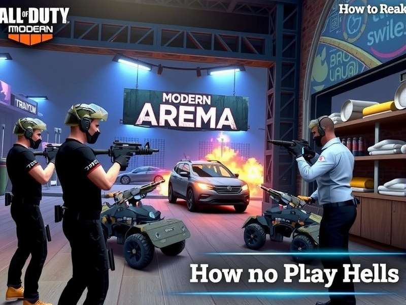 FPS Strike Ops Modern Arena intense gameplay screenshot showing a soldier in combat