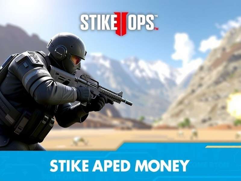 Fps Strike Ops Mod Apk Unlimited Money An1 gameplay screenshot showing weapons and gold