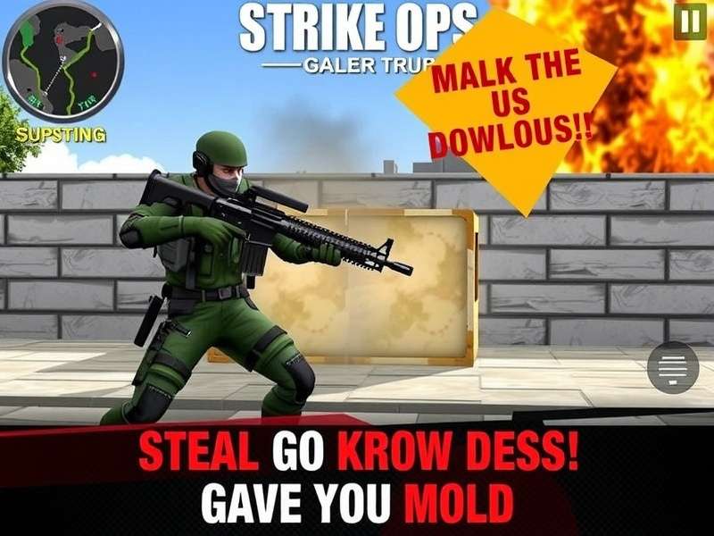Fps Strike Ops Mod Apk Unlimited Money And Gems Download – Hero Banner showcasing modern arena combat