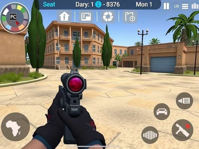 Fps Strike Ops Mod Apk Unlimited Money Download - Banner showing game action with unlimited money and premium weapons
