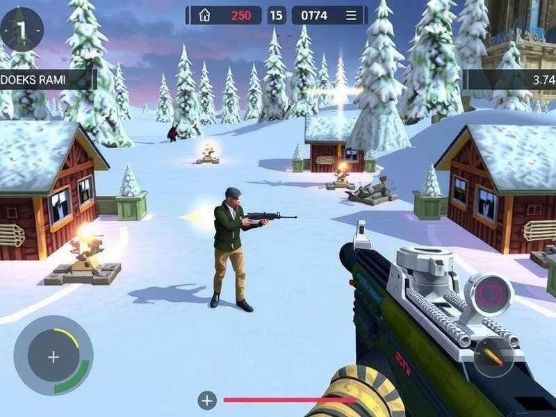 FPS Strike Ops offline gameplay screenshot showing modern arena combat with Indian players
