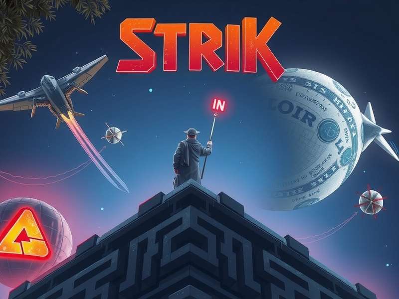 FPS Strike Ops game action scene with soldiers and weapons in a modern arena