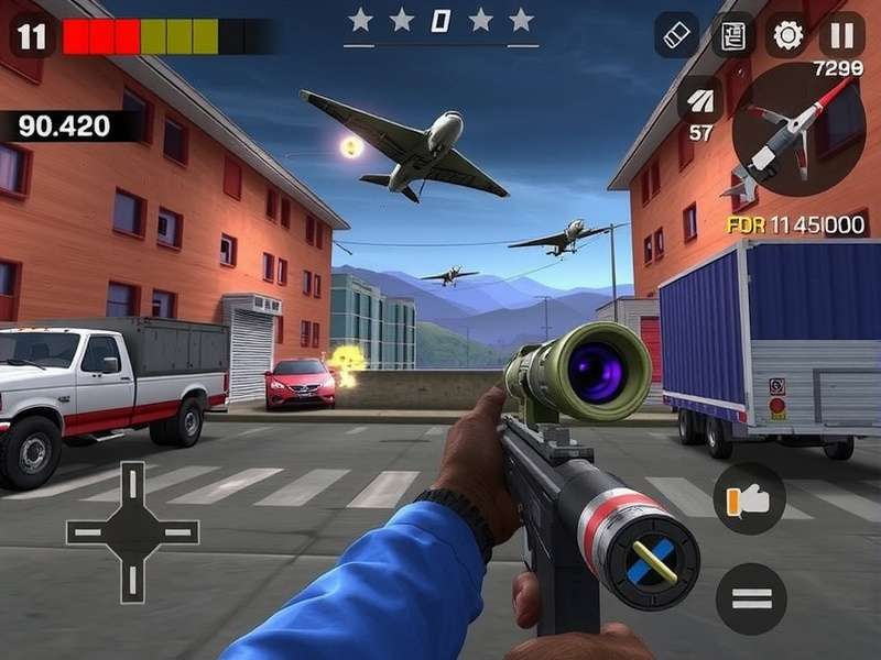 Fps Strike Ops Apk gameplay screenshot showing modern arena battle with Indian gamers