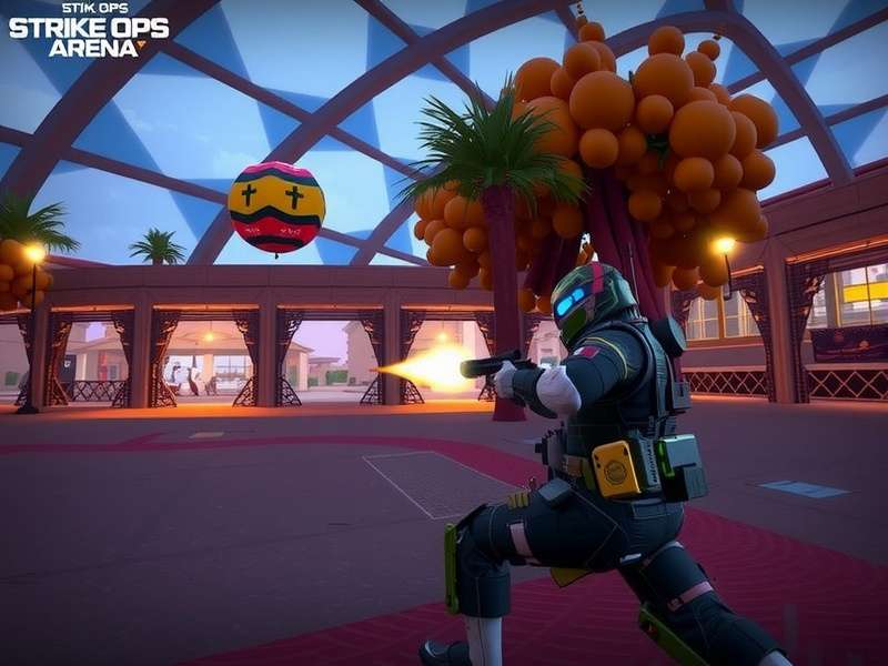 Fps Strike Ops Arena Moderna gameplay screenshot featuring intense combat action in Indian arena