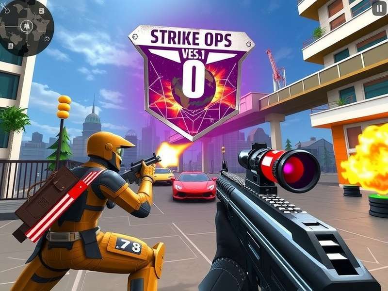 Fps Strike Ops Modern Arena Mobile Gameplay action scene with Indian players