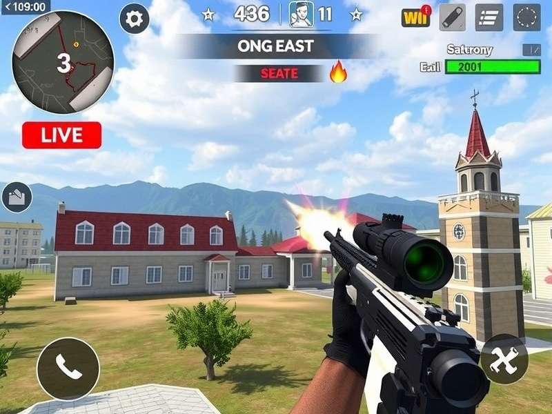 FPS Strike Ops Mod Apk gameplay banner with Indian theme