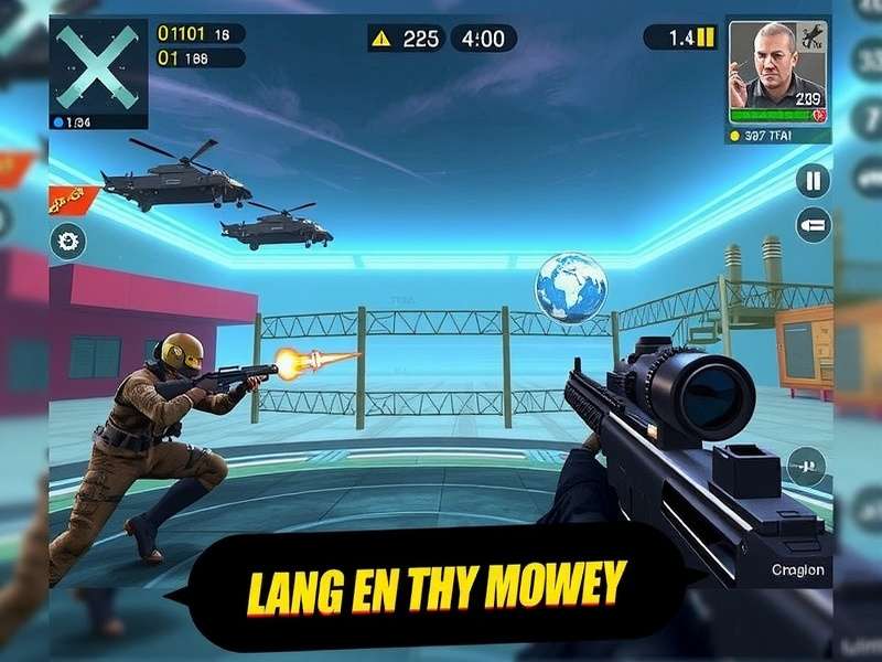 FPS Strike Ops Modern Arena gameplay on Android with unlimited money and diamonds